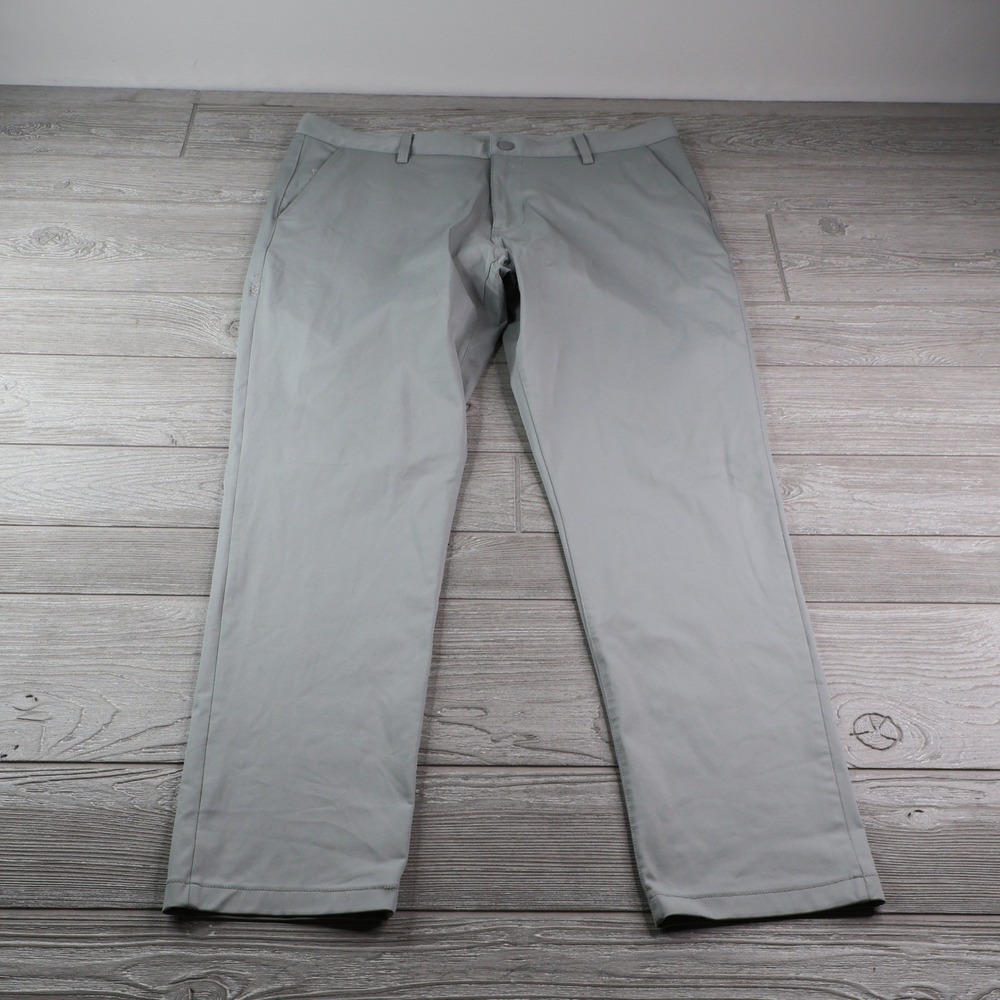 Rhone Commuter Slim Pants Men's 36x30 Grey Stretch Performance Trousers